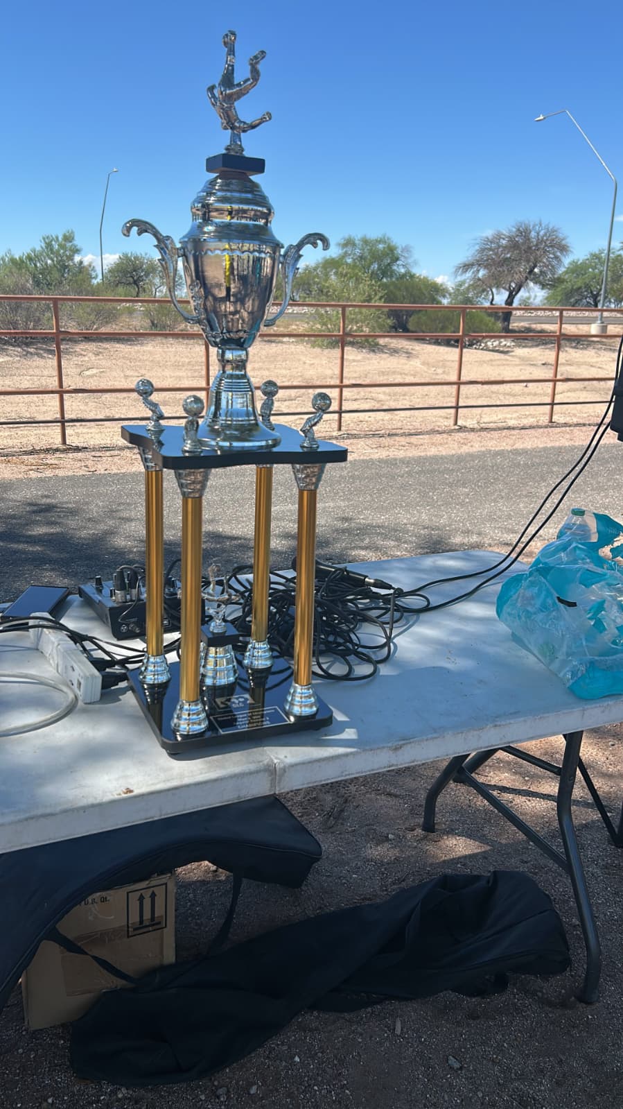 GLC championship trophy at the field